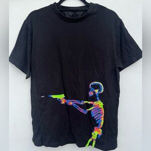 Vlone Thermal Skeleton T-Shirt Black Sz M Condition: Like New